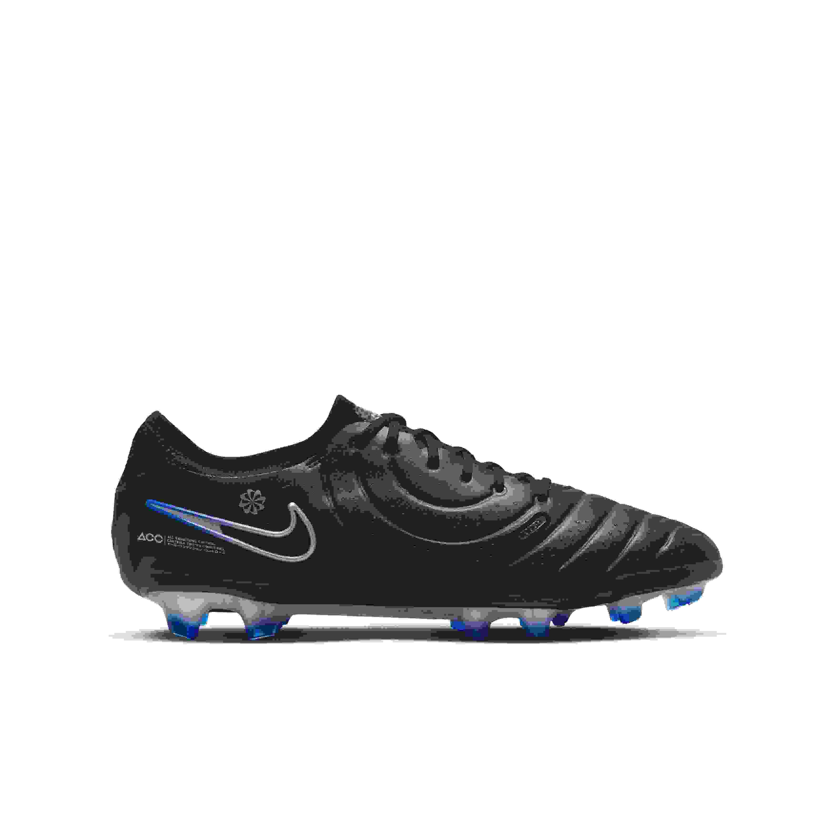 Nike Tiempo Legend 10 Elite Firm Ground Grade School Kids' "Black/Hyper Royal/Chrome" Soccer Cleat